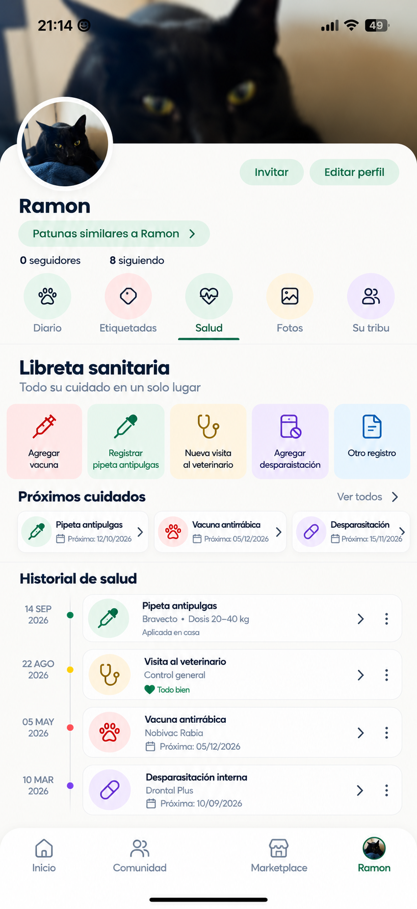 Libreta sanitaria de Patuna